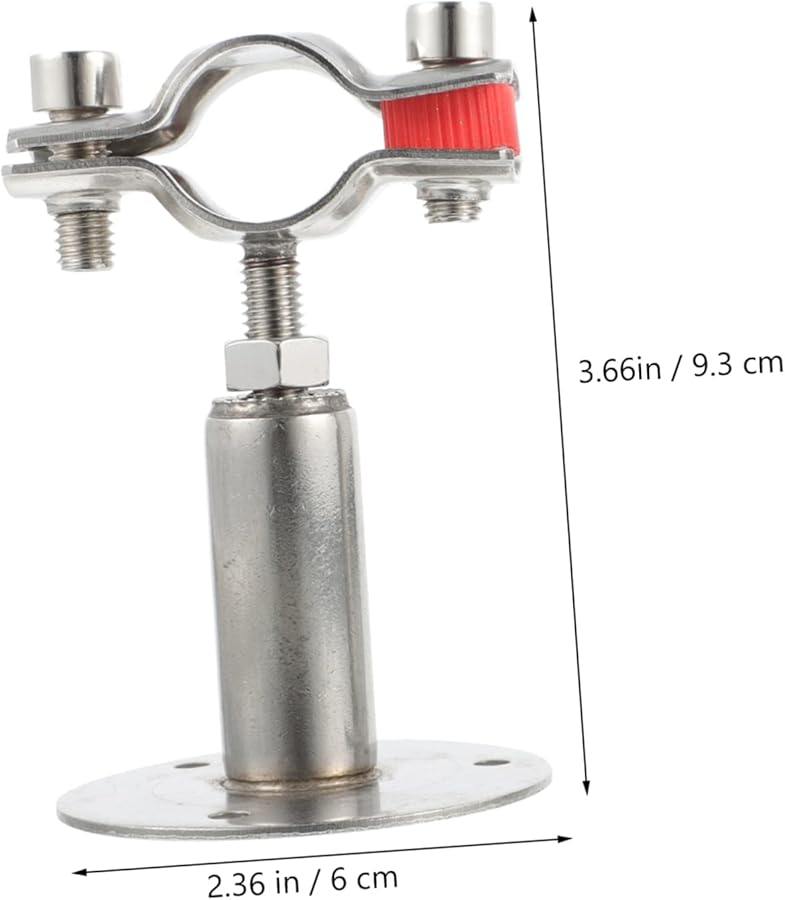 Adjustable Hose Bracket Clip 2pcs 304 Stainless Steel Pipe Clamps Size 9 3X6CM - Image 3